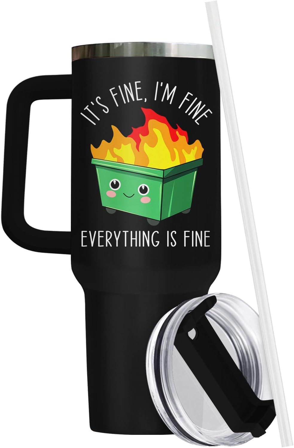 Dumpster Fire Tumbler 40oz Fun
